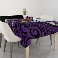 Polynesian Plumeria Floral Tattoo Pattern Tablecloth Purple Style LT9 - Polynesian Pride