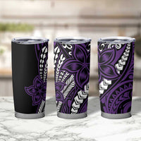 Polynesian Plumeria Floral Tattoo Pattern Tumbler Cup Purple Style LT9 - Polynesian Pride