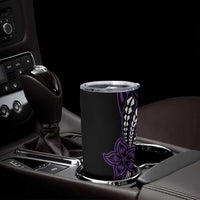 Polynesian Plumeria Floral Tattoo Pattern Tumbler Cup Purple Style LT9 - Polynesian Pride