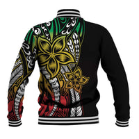Polynesian Plumeria Floral Tattoo Pattern Baseball Jacket Reggae Style LT9 - Polynesian Pride