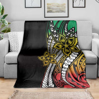 Polynesian Plumeria Floral Tattoo Pattern Blanket Reggae Style LT9 - Polynesian Pride