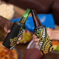 Polynesian Plumeria Floral Tattoo Pattern 4 in 1 Can Cooler Tumbler Reggae Style LT9 - Polynesian Pride