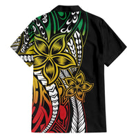 Polynesian Plumeria Floral Tattoo Pattern Hawaiian Shirt Reggae Style LT9 - Polynesian Pride