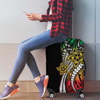 Polynesian Plumeria Floral Tattoo Pattern Luggage Cover Reggae Style