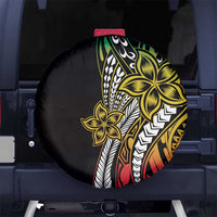 Polynesian Plumeria Floral Tattoo Pattern Spare Tire Cover Reggae Style LT9 - Polynesian Pride