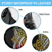 Polynesian Plumeria Floral Tattoo Pattern Spare Tire Cover Reggae Style LT9 - Polynesian Pride