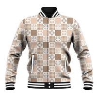 Hawaiian Palaka Quilt Pattern Baseball Jacket Hawaii Culture Bird of Paradise Exotic Motif - Polynesian Pride