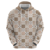 Hawaiian Palaka Quilt Pattern Hoodie Hawaii Culture Bird of Paradise Exotic Motif - Polynesian Pride