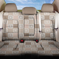 Hawaiian Palaka Quilt Pattern Back Car Seat Cover Hawaii Culture Honu Turtle LT9 One Size Beige - Polynesian Pride
