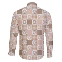 Hawaiian Palaka Quilt Pattern Family Matching Long Sleeve Bodycon Dress and Hawaiian Shirt Hawaii Culture Honu Turtle - Polynesian Pride