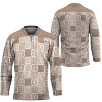 Hawaiian Palaka Quilt Pattern Hockey Jersey Hawaii Culture Honu Turtle LT9 - Polynesian Pride
