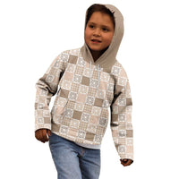 Hawaiian Palaka Quilt Pattern Kid Hoodie Hawaii Culture Honu Turtle LT9 - Polynesian Pride