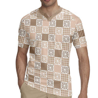 Hawaiian Palaka Quilt Pattern Rugby Jersey Hawaii Culture Honu Turtle - Polynesian Pride