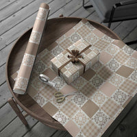 Hawaiian Palaka Quilt Pattern Wrapping Paper Hawaii Culture Honu Turtle - Polynesian Pride