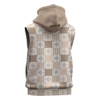 Hawaiian Palaka Quilt Pattern Sleeveless Zip Hoodie Hawaii Culture Pineapple LT9 - Polynesian Pride