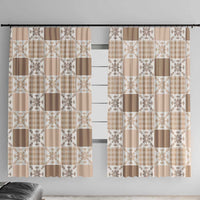 Hawaiian Palaka Quilt Pattern Window Curtain Hawaii Culture Pineapple - Polynesian Pride