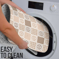 Hawaiian Palaka Quilt Pattern Bathroom Set Hawaii Culture Tropical Flowers Mix - Polynesian Pride