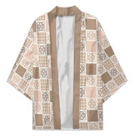 Hawaiian Palaka Quilt Pattern Kimono Hawaii Culture Tropical Flowers Mix - Polynesian Pride