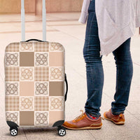 Hawaiian Palaka Quilt Pattern Luggage Cover Hawaii Culture Tropical Flowers Mix - Polynesian Pride