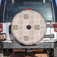 Hawaiian Palaka Quilt Pattern Spare Tire Cover Hawaii Culture Tropical Flowers Mix - Polynesian Pride