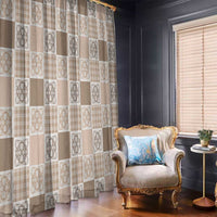 Hawaiian Palaka Quilt Pattern Window Curtain Hawaii Culture Tropical Flowers Mix - Polynesian Pride