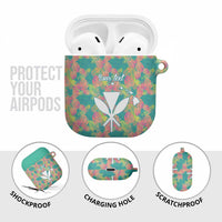 Seamless Hawaiian Quilt Pattern AirPods Case Hawaii Culture Palm Leaf Tropical - Polynesian Pride