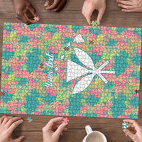 Seamless Hawaiian Quilt Pattern Puzzle Hawaii Culture Palm Leaf Tropical - Polynesian Pride