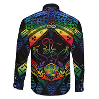 Tonga LGBT Family Matching Off Shoulder Maxi Dress and Hawaiian Shirt Love Is Love Ngatu Rainbow Water Color LT9 - Polynesian Pride