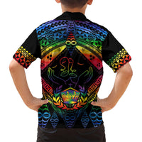Tonga LGBT Hawaiian Shirt Love Is Love Ngatu Rainbow Water Color LT9 - Polynesian Pride