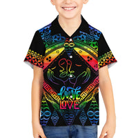Personalised Tonga LGBT Hawaiian Shirt Love Is Love Ngatu Rainbow Water Color LT9 - Polynesian Pride