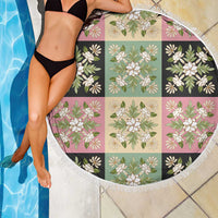 Seamless Pattern Maile and Pikake Lei Beach Blanket Squares Maile Leaf LT9 - Polynesian Pride