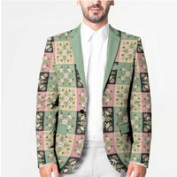 Seamless Pattern Maile and Pikake Lei Blazer Squares Maile Leaf LT9 - Polynesian Pride