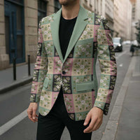 Seamless Pattern Maile and Pikake Lei Blazer Squares Maile Leaf LT9 - Polynesian Pride