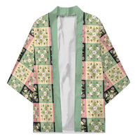 Seamless Pattern Maile and Pikake Lei Kimono Squares Maile Leaf - Polynesian Pride