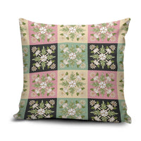 Seamless Pattern Maile and Pikake Lei Pillow Cover Squares Maile Leaf - Polynesian Pride