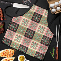 Seamless Pattern Pikake Lei Apron Floral Squares Pikake LT9 Pink - Polynesian Pride