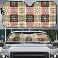 Seamless Pattern Pikake Lei Auto Sun Shade Floral Squares Pikake - Polynesian Pride