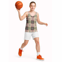 Seamless Pattern Pikake Lei Basketball Jersey Floral Squares Pikake LT9 - Polynesian Pride