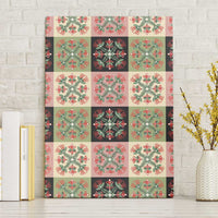 Seamless Pattern Pikake Lei Canvas Wall Art Floral Squares Pikake LT9 Without Frame Pink - Polynesian Pride
