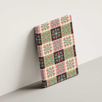 Seamless Pattern Pikake Lei Canvas Wall Art Floral Squares Pikake LT9 - Polynesian Pride