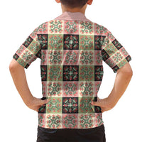 Seamless Pattern Pikake Lei Family Matching Puletasi and Hawaiian Shirt Floral Squares Pikake LT9 - Polynesian Pride