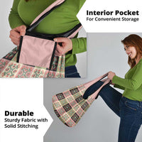 Seamless Pattern Pikake Lei Grocery Bag Floral Squares Pikake - Polynesian Pride