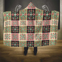 Seamless Pattern Pikake Lei Hooded Blanket Floral Squares Pikake - Polynesian Pride