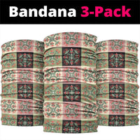 Seamless Pattern Pikake Lei Neck Gaiter Floral Squares Pikake - Polynesian Pride