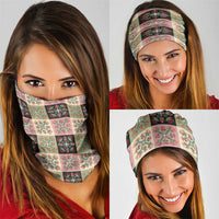 Seamless Pattern Pikake Lei Neck Gaiter Floral Squares Pikake - Polynesian Pride