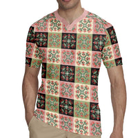 Seamless Pattern Pikake Lei Rugby Jersey Floral Squares Pikake LT9 - Polynesian Pride