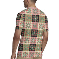 Seamless Pattern Pikake Lei Rugby Jersey Floral Squares Pikake LT9 - Polynesian Pride