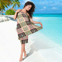 Seamless Pattern Pikake Lei Sarong Floral Squares Pikake - Polynesian Pride