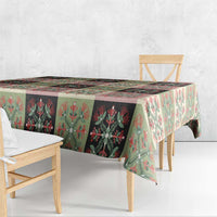 Seamless Pattern Pikake Lei Tablecloth Floral Squares Pikake - Polynesian Pride