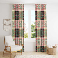 Seamless Pattern Pikake Lei Window Curtain Floral Squares Pikake - Polynesian Pride